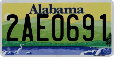 AL license plate 2AE0691