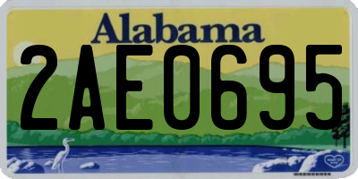 AL license plate 2AE0695