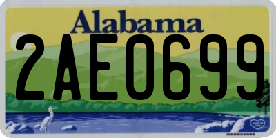 AL license plate 2AE0699