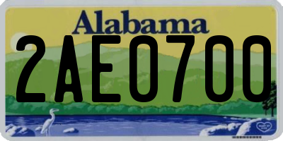 AL license plate 2AE0700