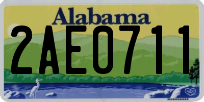AL license plate 2AE0711
