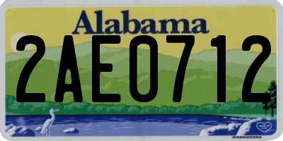 AL license plate 2AE0712