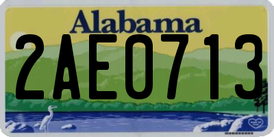 AL license plate 2AE0713