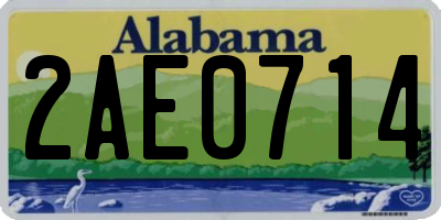 AL license plate 2AE0714