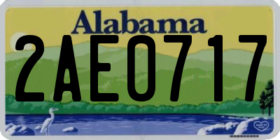 AL license plate 2AE0717