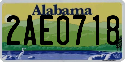 AL license plate 2AE0718