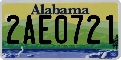 AL license plate 2AE0721