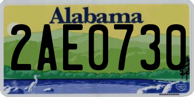AL license plate 2AE0730