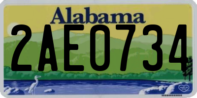 AL license plate 2AE0734