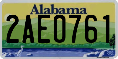 AL license plate 2AE0761