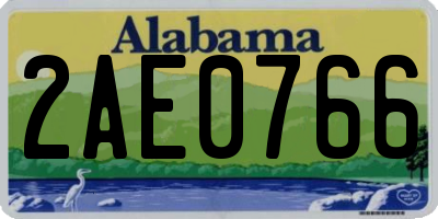 AL license plate 2AE0766
