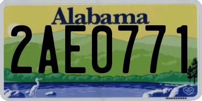 AL license plate 2AE0771