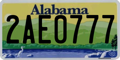 AL license plate 2AE0777