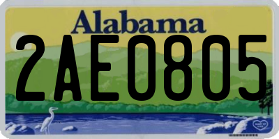 AL license plate 2AE0805
