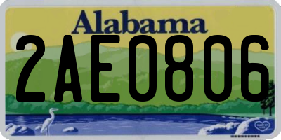AL license plate 2AE0806