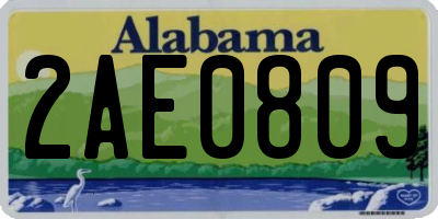 AL license plate 2AE0809