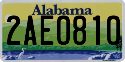 AL license plate 2AE0810