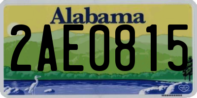 AL license plate 2AE0815