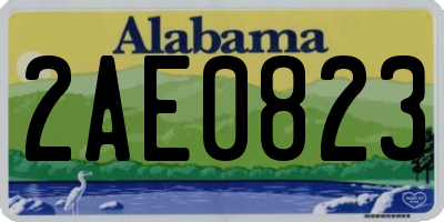 AL license plate 2AE0823