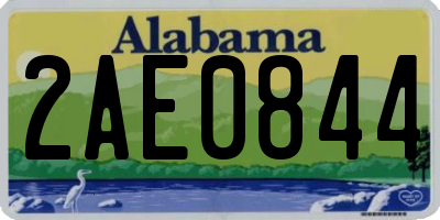 AL license plate 2AE0844