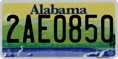 AL license plate 2AE0850