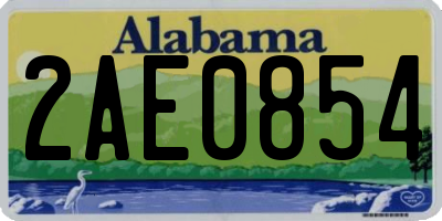 AL license plate 2AE0854