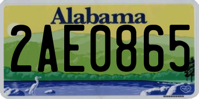 AL license plate 2AE0865