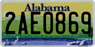 AL license plate 2AE0869