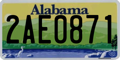AL license plate 2AE0871