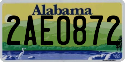 AL license plate 2AE0872