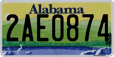 AL license plate 2AE0874