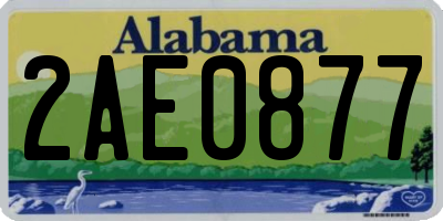 AL license plate 2AE0877