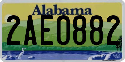 AL license plate 2AE0882