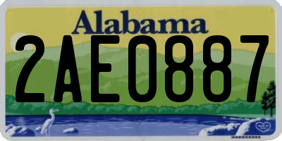 AL license plate 2AE0887