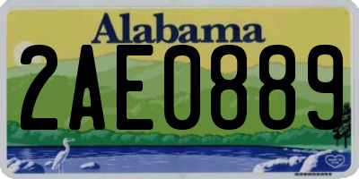 AL license plate 2AE0889