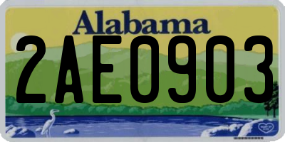 AL license plate 2AE0903