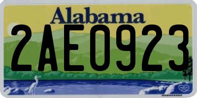 AL license plate 2AE0923