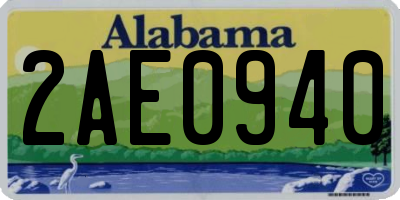 AL license plate 2AE0940