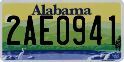 AL license plate 2AE0941