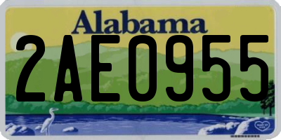 AL license plate 2AE0955