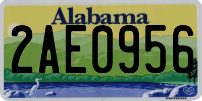 AL license plate 2AE0956