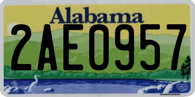 AL license plate 2AE0957