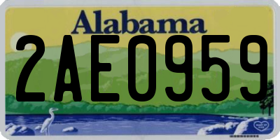 AL license plate 2AE0959