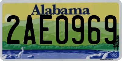 AL license plate 2AE0969