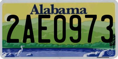 AL license plate 2AE0973