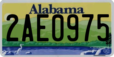 AL license plate 2AE0975