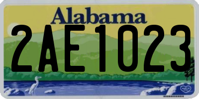 AL license plate 2AE1023