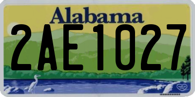 AL license plate 2AE1027