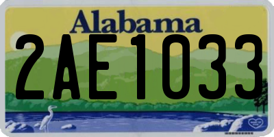 AL license plate 2AE1033