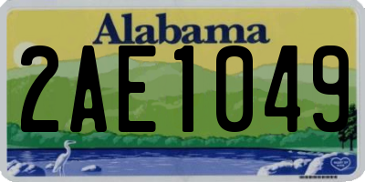 AL license plate 2AE1049